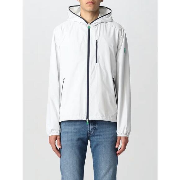 Save The Duck Rainy Jacket Lightweight Full Zip Hooded White Men’s Size Medium - Picture 12 of 12